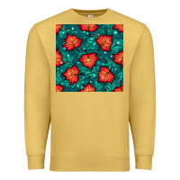 Antique Gold fall leaves seamless pattern Premium Sweatshirt - BundleAndBundleShop