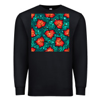 Black fall leaves seamless pattern Premium Sweatshirt - BundleAndBundleShop