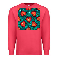 Cardinal fall leaves seamless pattern Premium Sweatshirt - BundleAndBundleShop