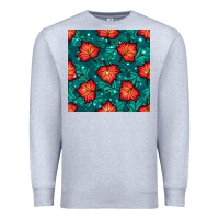 Heather Grey fall leaves seamless pattern Premium Sweatshirt - BundleAndBundleShop