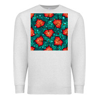 Oatmeal Heather fall leaves seamless pattern Premium Sweatshirt - BundleAndBundleShop