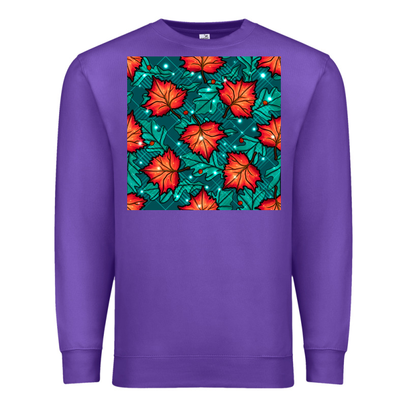 Fall Leaves Seamless Pattern Premium Sweatshirt by BundleAndBundleShop | Teevron