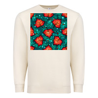Sandshell fall leaves seamless pattern Premium Sweatshirt - BundleAndBundleShop