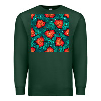 Sports Green fall leaves seamless pattern Premium Sweatshirt - BundleAndBundleShop