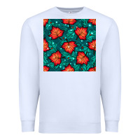 White fall leaves seamless pattern Premium Sweatshirt - BundleAndBundleShop