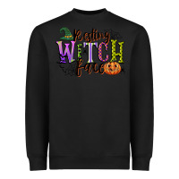 Black resting witch face Heavyweight Sweatshirt - CowGirlArtShop