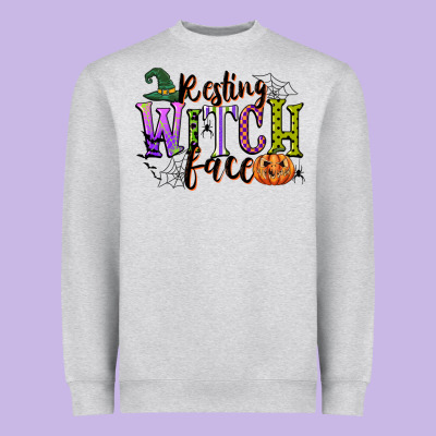 Resting Witch Face Heavyweight Sweatshirt Designed By Cowgirlartshop