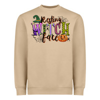 Mushroom resting witch face Heavyweight Sweatshirt - CowGirlArtShop
