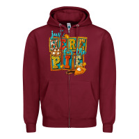 Burgundy Just Here For The Pie Zipper Hoodie - FaDigitalArtStudio