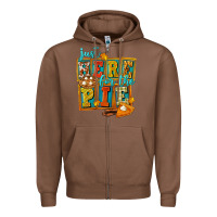 Chestnut Just Here For The Pie Zipper Hoodie - FaDigitalArtStudio