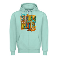 Seafoam Just Here For The Pie Zipper Hoodie - FaDigitalArtStudio