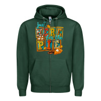 Sports Green Just Here For The Pie Zipper Hoodie - FaDigitalArtStudio