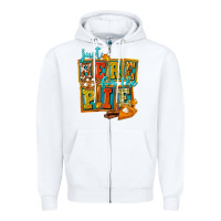 White Just Here For The Pie Zipper Hoodie - FaDigitalArtStudio