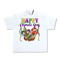White happy mardi gras fleur de lis king cake crawfish Urban Heavy Tee - RanaPortraitStore