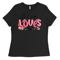 Black oh how he loves us Ladies Tee - MaliasSmallBusiness