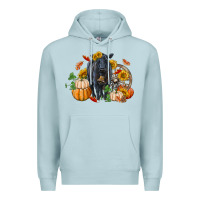 Blue Mist Fall black angus Premium Hoodie - RanaPortraitStore