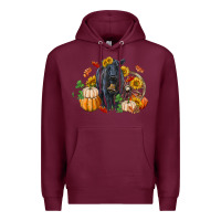 Burgundy Fall black angus Premium Hoodie - RanaPortraitStore