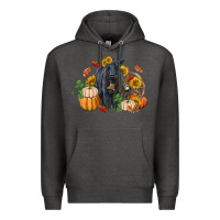 Charcoal Heather Fall black angus Premium Hoodie - RanaPortraitStore