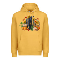 Mustard Fall black angus Premium Hoodie - RanaPortraitStore