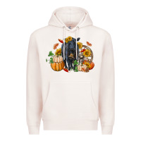 Pale Pink Fall black angus Premium Hoodie - RanaPortraitStore