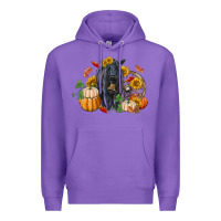 Purple Fall black angus Premium Hoodie - RanaPortraitStore