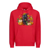 Red Fall black angus Premium Hoodie - RanaPortraitStore