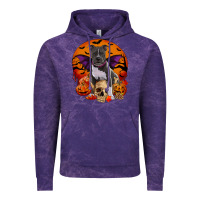 Cloud Purple halloween pitbull dog Vintage Hoodie - RanaPortraitStore