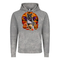 Cloud Rock halloween pitbull dog Vintage Hoodie - RanaPortraitStore