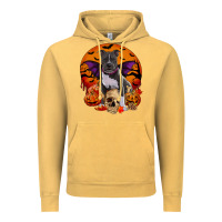 Vintage Mustard halloween pitbull dog Vintage Hoodie - RanaPortraitStore