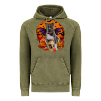 Halloween Pitbull Dog Vintage Hoodie | Teevron