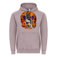 Vintage Zinc halloween pitbull dog Vintage Hoodie - RanaPortraitStore