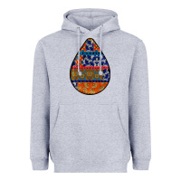 Heather Grey african fabric pattern teardrop earrings 4 Heavyweight Hoodie - BundleAndBundleShop