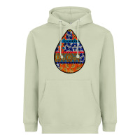 Matcha african fabric pattern teardrop earrings 4 Heavyweight Hoodie - BundleAndBundleShop