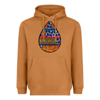 Meerkat african fabric pattern teardrop earrings 4 Heavyweight Hoodie - BundleAndBundleShop