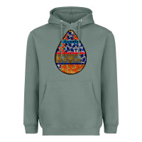 Sage african fabric pattern teardrop earrings 4 Heavyweight Hoodie - BundleAndBundleShop