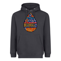 Smoke african fabric pattern teardrop earrings 4 Heavyweight Hoodie - BundleAndBundleShop