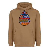 Toasted Coconut african fabric pattern teardrop earrings 4 Heavyweight Hoodie - BundleAndBundleShop