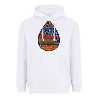White african fabric pattern teardrop earrings 4 Heavyweight Hoodie - BundleAndBundleShop