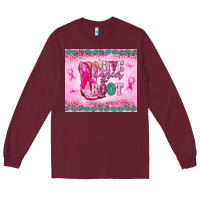 Burgundy Give Cancer the boot Long Sleeve Tee - NancyCooperArtShop