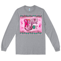 Heather Grey Give Cancer the boot Long Sleeve Tee - NancyCooperArtShop