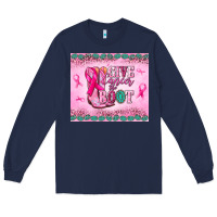 Navy Give Cancer the boot Long Sleeve Tee - NancyCooperArtShop