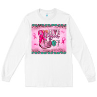 White Give Cancer the boot Long Sleeve Tee - NancyCooperArtShop