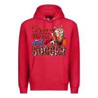 Cardinal I Run On Coffee And Soccer Frappe Premium Hoodie - FaDigitalArtStudio