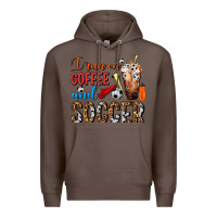 Coffee I Run On Coffee And Soccer Frappe Premium Hoodie - FaDigitalArtStudio