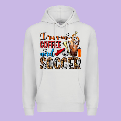 I Run On Coffee And Soccer Frappe Premium Hoodie Designed By Fadigitalartstudio