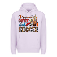 Lilac I Run On Coffee And Soccer Frappe Premium Hoodie - FaDigitalArtStudio