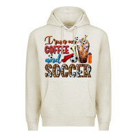 Oatmeal Heather I Run On Coffee And Soccer Frappe Premium Hoodie - FaDigitalArtStudio