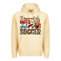 Pina Colada I Run On Coffee And Soccer Frappe Premium Hoodie - FaDigitalArtStudio