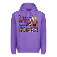 Purple I Run On Coffee And Soccer Frappe Premium Hoodie - FaDigitalArtStudio