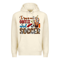 Sandshell I Run On Coffee And Soccer Frappe Premium Hoodie - FaDigitalArtStudio